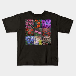 Flowers on Black Paper Series Kids T-Shirt